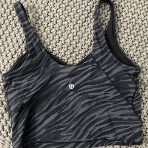 Black and grey zebra print lululemon align tank top
